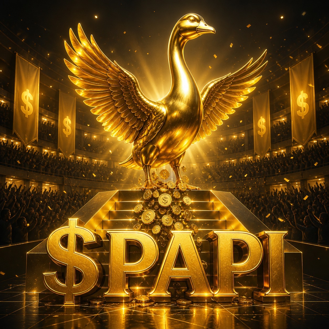 $PAPI golden goose logo